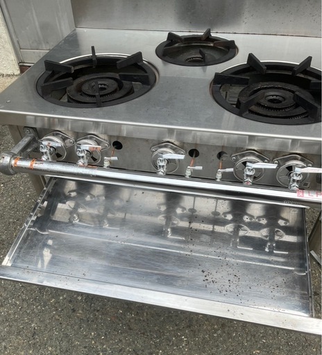 【動確済み】業務用 tanico プロ用 ３口 ガステーブル B-TGT-90 LPガス 幅900×奥600×高さ800 ３口コンロ 