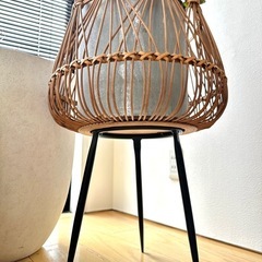 バンブーポットスタンド/植木鉢カバープランター軽量 天然素材 の画像