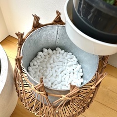 バンブーポットスタンド/植木鉢カバープランター軽量 天然素材 の画像
