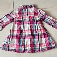 80 チェックのシャツワンピ　babyGAPの画像
