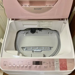 美品！　実質使用半年以下　SHARP　縦型洗濯機　ES-TX750-P 　7.0kg　洗濯乾燥機　シャープ　全自動　風呂水吸水ホース付きの画像