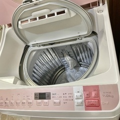 美品！　実質使用半年以下　SHARP　縦型洗濯機　ES-TX750-P 　7.0kg　洗濯乾燥機　シャープ　全自動　風呂水吸水ホース付きの画像