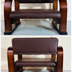 木製座椅子の画像