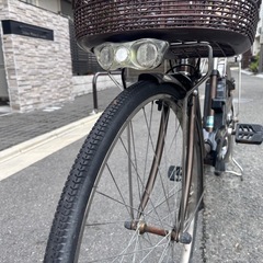 Panasonicパナソニック電動アシスト自転車 ブラウン バスケット付き の画像