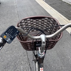 Panasonicパナソニック電動アシスト自転車 ブラウン バスケット付き の画像
