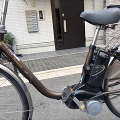 Panasonicパナソニック電動アシスト自転車 ブラウン バスケット付き の画像