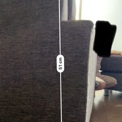３人がけソファ オットマン付の画像