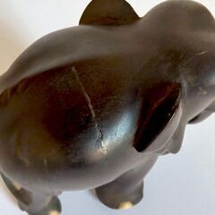 マコンデ彫刻 象 黒檀 オブジェ アフリカ 民族工芸 ヴィンテージの画像