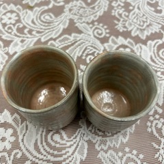 萩焼ペア湯呑みの画像
