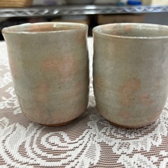 萩焼ペア湯呑みの画像