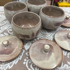 蓋つき容器　湯呑み　茶碗蒸し　4個セットの画像