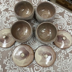 蓋つき容器　湯呑み　茶碗蒸し　4個セットの画像