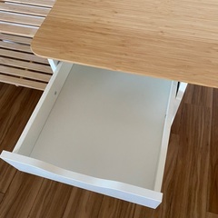 IKEA イケア　ANFALLARE アンファラレ / ALEX アレクス　デスク　140X65　竹　ホワイト　APの画像