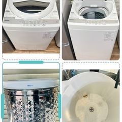 配送設置0円で🆗👌冷蔵庫&洗濯機分解洗浄済み✨✨電子レンジ‼️の画像