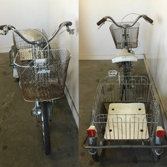 A-77 A-77(Y) 岐阜発　Maruishi/三輪自転車/走行確認/スイングなし/防犯なし/後ろブレーキレバー破損/サビ、キズあり/現状品　　R6 11/9の画像