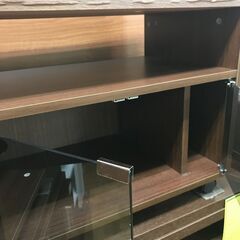 【ジャングルジャングル深井店】N▲TV台　ガラス　収納　扉　ラック　家具　堺市　中区　深井　【FU2640】の画像