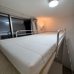 ロフトベッド／IKEA薄型マットレス付きの画像