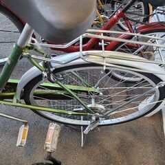 J1375【リユースのサカイ柏店】シティサイクル　AGENDA　ダイナモライト　グリーン　★店頭にて試乗可★ 簡易クリーニング済　　 中古自転車 　流山市  松戸市 我孫子市 鎌ヶ谷市 船橋市 守谷市 取手市の画像