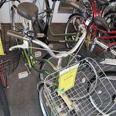J1375【リユースのサカイ柏店】シティサイクル　AGENDA　ダイナモライト　グリーン　★店頭にて試乗可★ 簡易クリーニング済　　 中古自転車 　流山市  松戸市 我孫子市 鎌ヶ谷市 船橋市 守谷市 取手市の画像