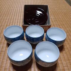 湯飲みと茶托5セットの画像