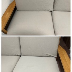無印良品　ソファ本体木製フレームウレタンポケットコイル２．５シーターの画像