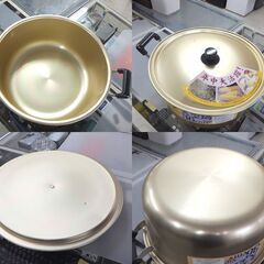 未使用保管品 大型鍋 36cm アルミ 両手鍋 蓋付き 調理器具 厨房器具 大鍋 ナベ 業務用 ☆ 札幌市 北区 屯田 の画像
