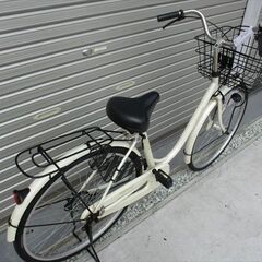 E453　★限定特価★ 中古自転車 【26インチ　軽快車　SOGO　ホワイト　LEDオートライト 】の画像