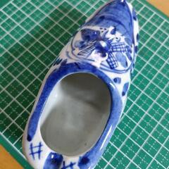 オランダ デルフト焼き陶器  木靴（クロッグ）小物 雑貨 灰皿 の画像