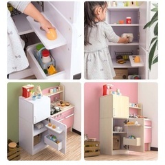 木製 ままごと 冷蔵庫 RiZKiZ ままごと キッチン 木製　冷蔵庫の画像