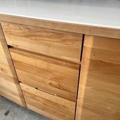 【武蔵小山店】 【11万円】堀田木工所 アール120 食器 NA アルダー材 HOTTA WOODY ARC120 cupboard cabinet ナチュラル 食器棚 キッチン収納 kitchen board ダイニング収納 北欧　リビング収納の画像