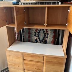 【武蔵小山店】 【11万円】堀田木工所 アール120 食器 NA アルダー材 HOTTA WOODY ARC120 cupboard cabinet ナチュラル 食器棚 キッチン収納 kitchen board ダイニング収納 北欧　リビング収納の画像