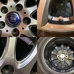【BS BLIZZAK VRX2 185/65R15】スタッドレス【阿部商会 LA STRADA TIRADO ETA 15インチ 6J5HPCD114.3+53】21年製 フリード等　(KTN480)の画像