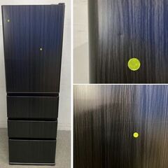 高年式!2025年製! ほぼ未使用 AQUA/アクア 4ドア 冷蔵冷凍庫 458L 右開き AQR-V46R(K) ウッドブラック 中古家電 店頭引取歓迎 uR9992の画像
