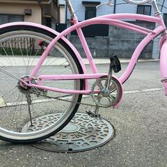 ビーチクルーザー ピンク 26インチ 美品　狭山市引き取り限定の画像