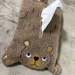 ティッシュケース　くまさんの画像