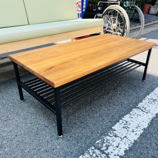 武蔵小山店】配達可！ センターテーブル ローテーブル 木製天板