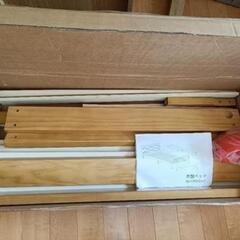新品 収納付き シングルベッド すのこの画像