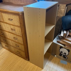 3段ボックス　木目の画像