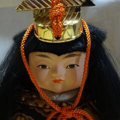 高級 五月人形　木目込み人形　兜車付き　②の画像