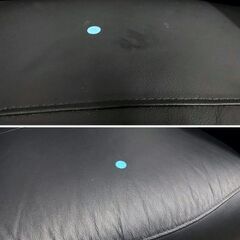 ニトリ 電動リクライニングパーソナルチェア コンフェ 本革 無段階 椅子 オットマン 黒 ブラック インテリア 中古家具 店頭引取歓迎 R9995の画像