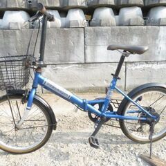 フォルクスワーゲン　折畳み式自転車　20インチ　6速　カゴ付の画像