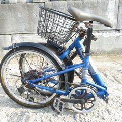フォルクスワーゲン　折畳み式自転車　20インチ　6速　カゴ付の画像