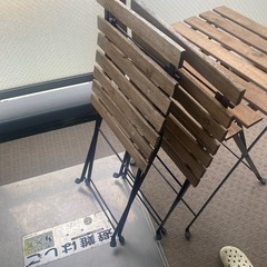 IKEA アウトドア　外用　椅子テーブルセット　テーブルチェアセット　折りたたみ可能　の画像