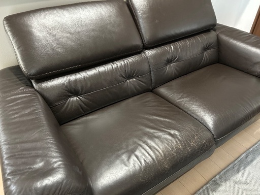 本革電動リクライニングソファ【価格交渉可】