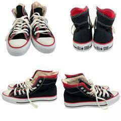 186000 CONVERSE コンバース ALL STAR オールスター 6J 10 05 A97 32066721 225 WO  26 ブラック　レッド LAYERING HI 26.0cm メンズ [1000025420219]の画像
