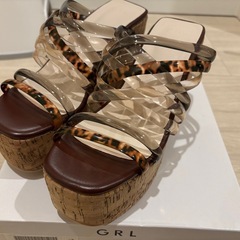 GRL クリアチューブコルクヒールサンダルの画像