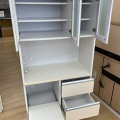 ★ジモティ割引あり★【リユースのサカイ野々市店】食器棚（グレー） W(幅)90×D(奥行き)45×H(高さ)182cm ※クリーニング済みの画像
