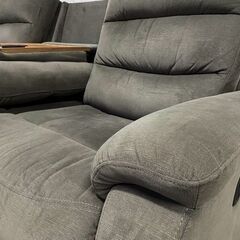 NITORI/ニトリ 電動リクライニングソファ 3人掛け Nビリーバー テーブル付き グレー 布製 中古家具 店頭引取歓迎 R9922の画像