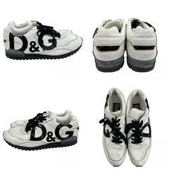 186000 現状品 DOLCE&GABBANA ドルチェアンドガッバーナ 27cm DUO980 レザー 27 ホワイト　ブラック メンズ [1000023029988]の画像