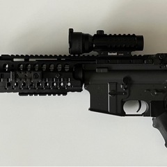 電動ガンM4 Sシステム ドットサイト・多弾装マガジン3本・バッテリー・充電器付の画像